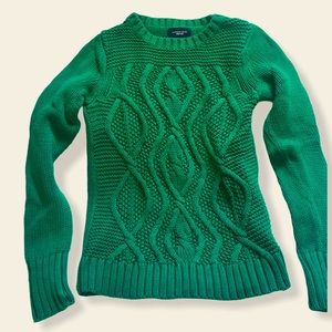 ❤️FINAL PRICE❤️ Kelly Green Cable-knit Sweater